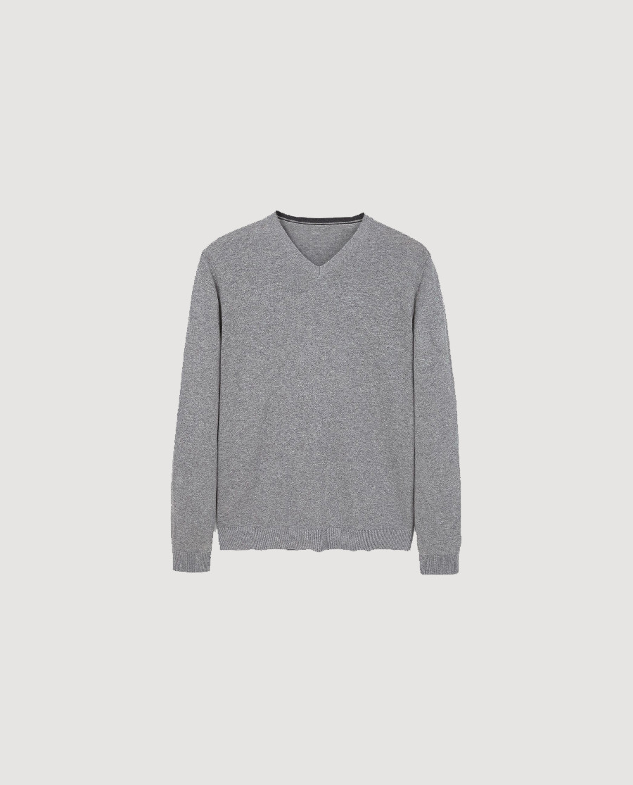 Textured cotton sweater